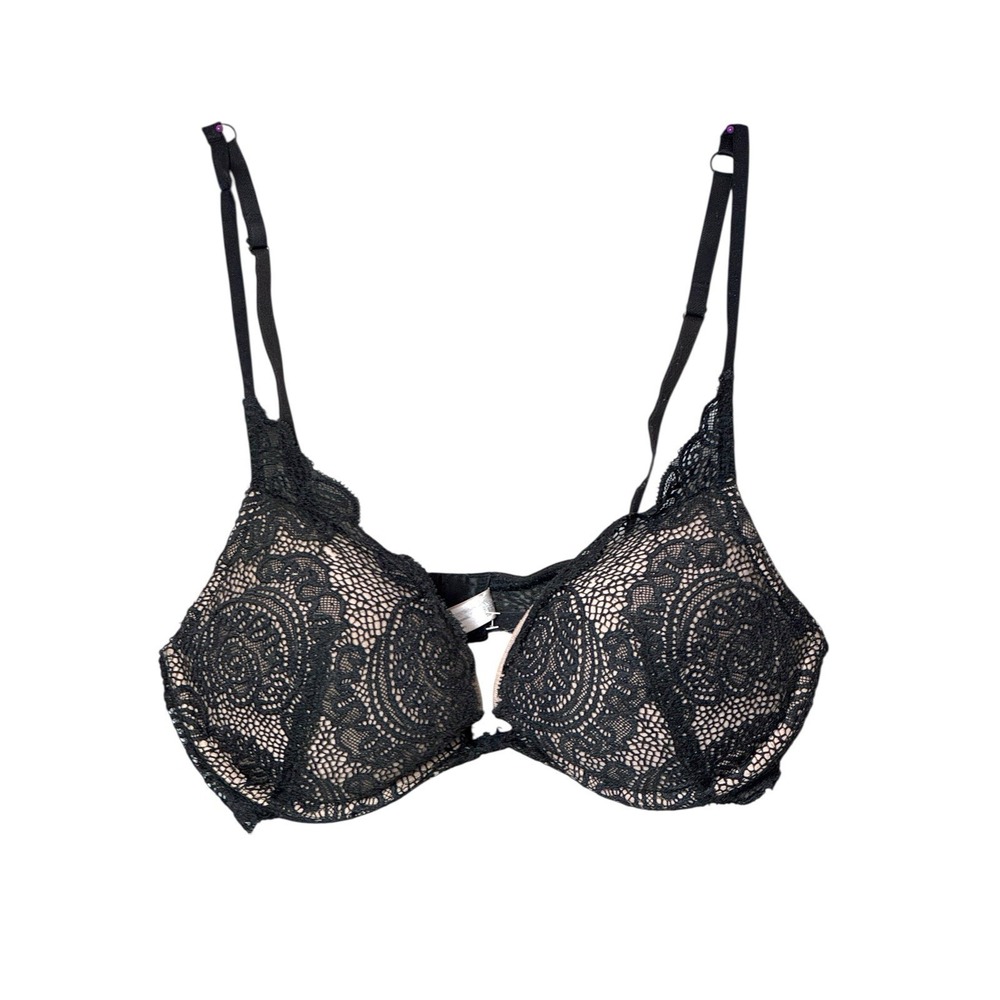 Victoria's Secret Dream Angels Lace Demi Bra Feminine Floral Paisley Pattern 36C